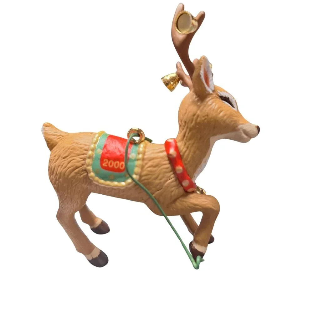 Hallmark Keepsake 2000 Ringing Reindeer Ornament Membership‎ Exclusive
